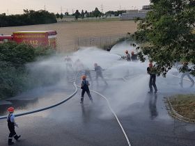 Übung am Neckarkanal